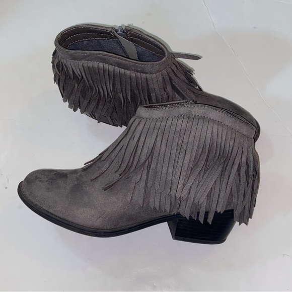 J.Adams Western Fringe Ankle Boots Size 10 - Picture 2 of 9